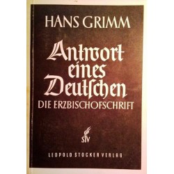 Antwort eines Deutschen. Von Hans Grimm (1950).