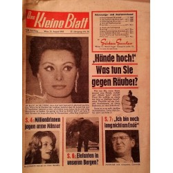 Das Kleine Blatt vom 21. August 1965.