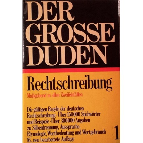 Der grosse Duden Rechtschreibung Band 1 (1967).