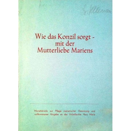 Wie das Konzil sorgt. Von: Herz-Mariä-Werk (1968).