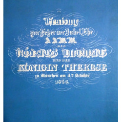 Festzug zur Feier der Jubelehe des Königs Ludwig und der Königin Therese zu München. Von Elfi M. Haller (1983).