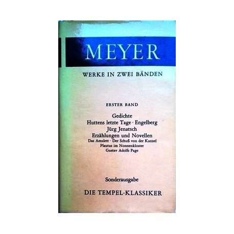 Conrad Ferdinand Meyer. Werke in zwei Bänden. Band 1 und 2 (1982).